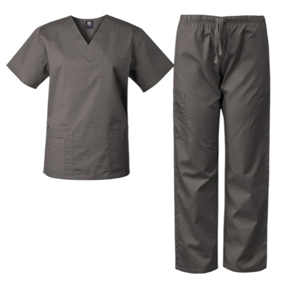 Medgear Other - Medgear Unisex Scrub Set Top and Pants in Pewter Gray Size 2XL New With Tags